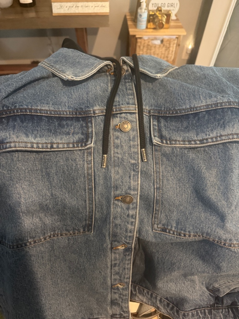 KBB By Kahlana Oversized Denim Jacket with Hood - Picture 5 of 7